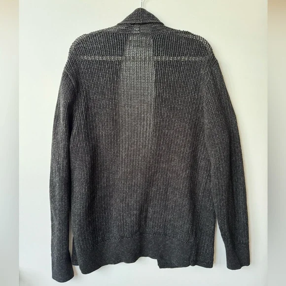 All Saints Oskett Open Cardigan Sweater Charcoal - Picture 8 of 8